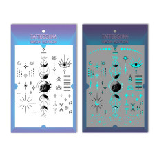 Набор временных татуировок NIGHT SHOW LB-166 неоновый