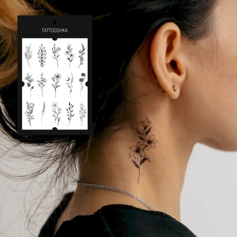 Набір тимчасових татуювань "15 гілочок" LB-121