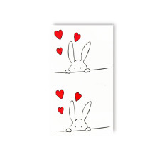 Временная татуировка "Любящий зайчик" HC-251, 2 изображения