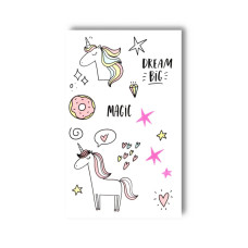 Набор временных татуировок "Магический единорог" EC-658 разноцветное