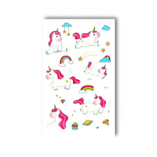 Набор временных татуировок "Радужный единорог" EC-651