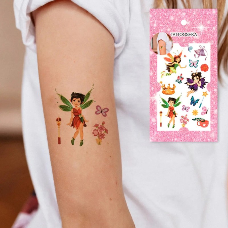 Набір тимчасових татуювань "Чарівні феї" WS-E039 різнокольорові