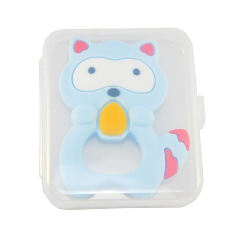 Прорізувач силіконовий "Єнот" MGZ-0402(Blue) у футлярі