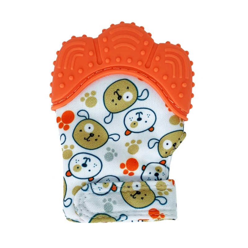 Прорізувач-рукавичка "Лапка" MGZ-0412(Orange) на липучці