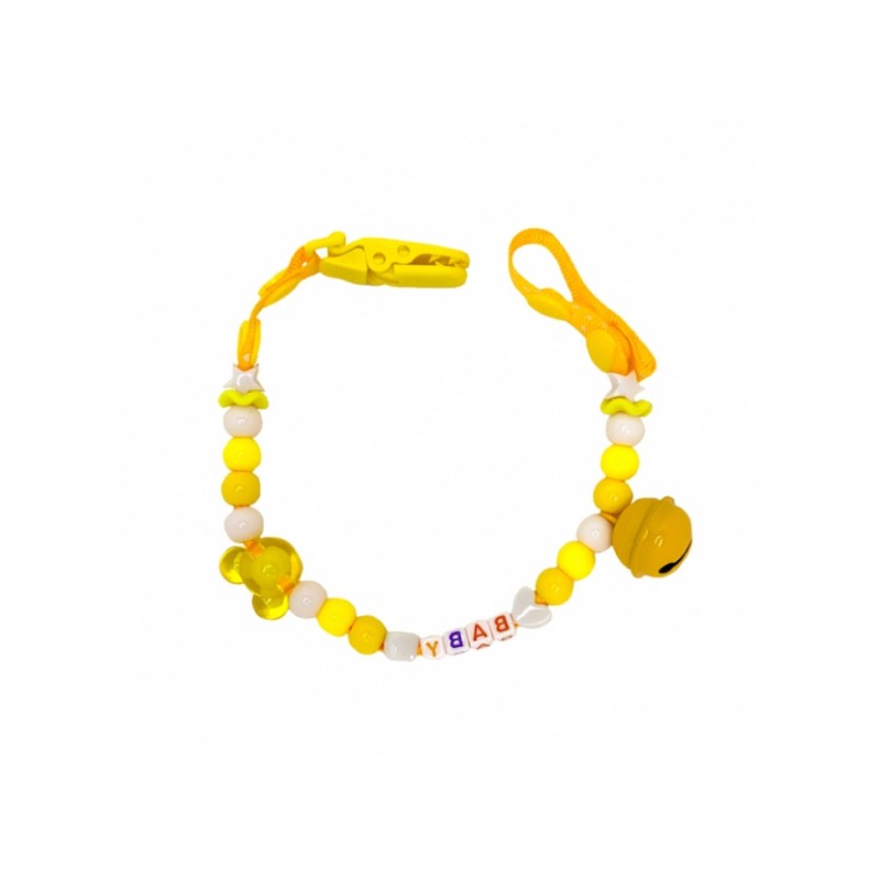 Ланцюжок для пустушки MGZ-0500(Yellow) з дзвіночком