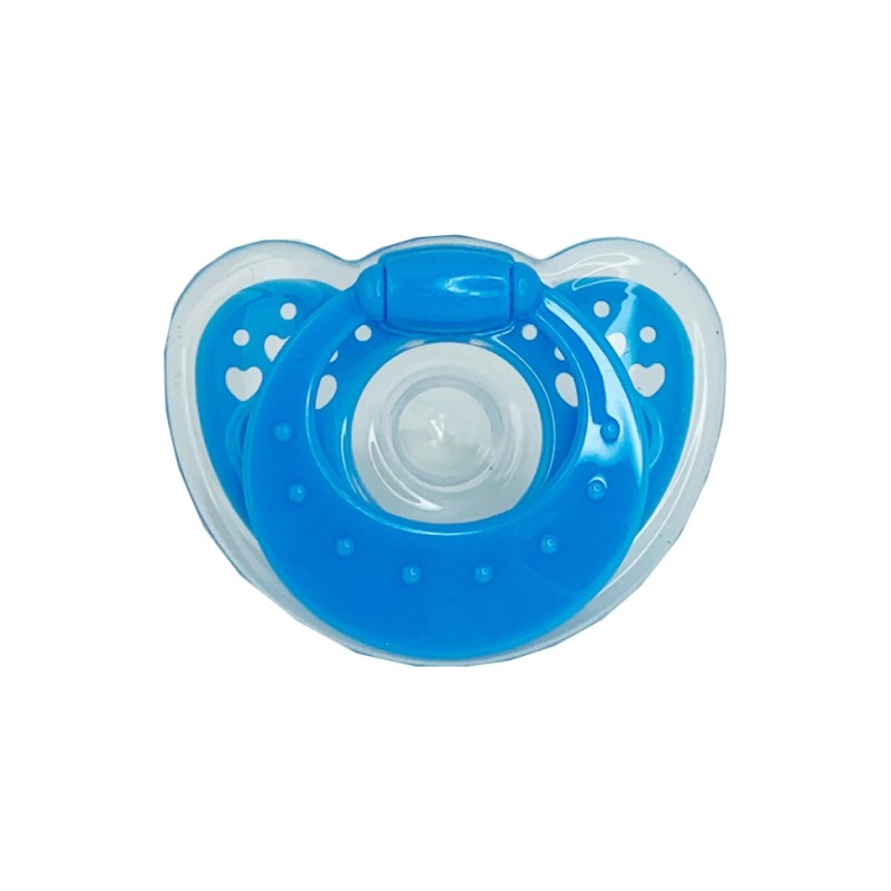 Дитяча силіконова пустушка MGZ-0517(Blue) кругла