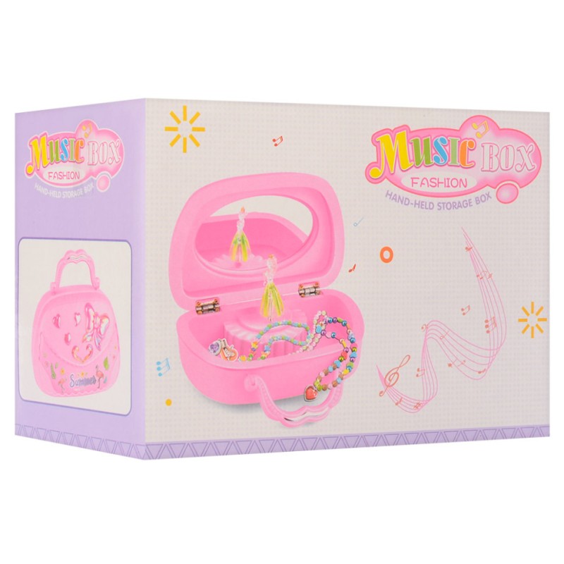 Музична скринька Сумочка 9220(Pink) дзеркало, механічна