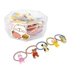 Детские резинки для волос "Веселые животные" 0108-308 в коробочке мини