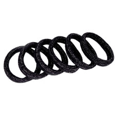 Резинки для волос Черная с блеском-2 0307-1113-2, 50 шт