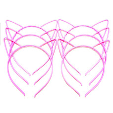 Набор детских обручей для волос Уши розовые 0106-204-1, 12 шт