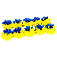 Набор для девочек Бант желто-синий на резинке 0108-369, 10 шт.