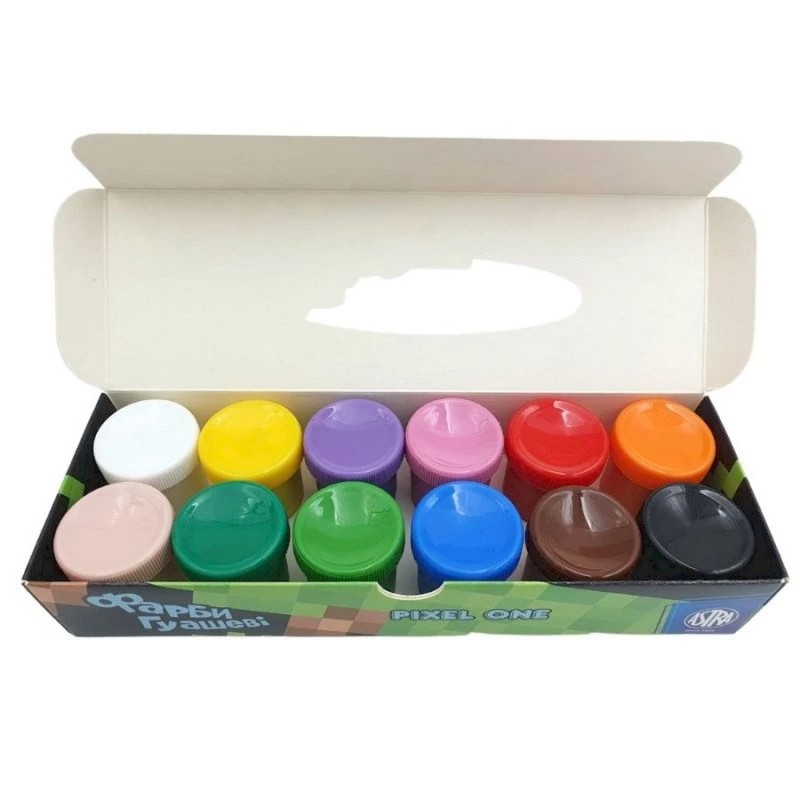 Фарби гуашеві Pixel One 301221006-UA 12 кольорів по 20 мл