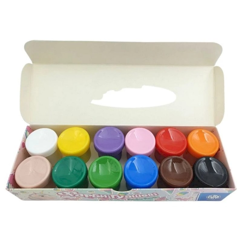 Фарби гуашеві Unicorn 301221008-UA 12 кольорів по 20 мл