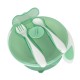 Тарілка на присосці з ложкою та виделкою MGZ-0109(Mint) 350 мл
