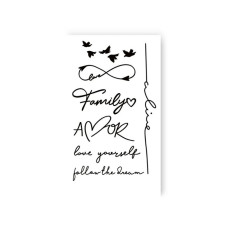 Набор временных татуировок "Amor с птичками" L-74