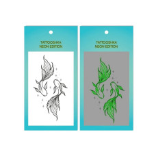 Набор временных татуировок "Рыбки неоновые" L-72