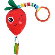 Погремушка-подвеска с прорезывателем "Клубника" ТС 110604-18