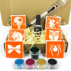 Набор для био-папы "Для детей №2 - глиттер" set-kids-2-glitter