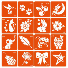 Набор трафаретов для био-папы "Микс для девочек №1" mix_for_girls_simple_1-16