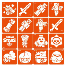 Набор трафаретов для био-папы "Minecraft_Brawl-Stars" Minecraft_Brawl-Stars_16