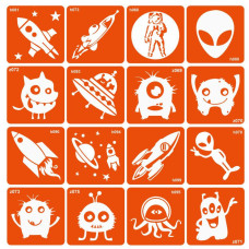 Набор трафаретов для био-папы "Monsters and rockets" monsters-and-rockets-16