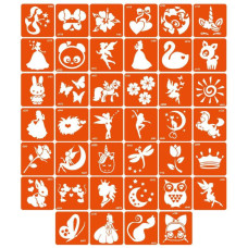 Набор трафаретов для био-папы "Для девочек" for_girls_simple 6 х 6 см 40 шт