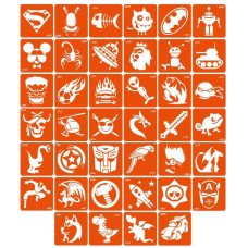 Набор трафаретов для био-папы "Для мальчиков" for_boys_simple 6 х 6 см 40 шт