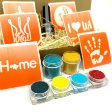 Набор для био-папы "Я люблю Украину - глиттер" set-i-love-ukraine-glitte