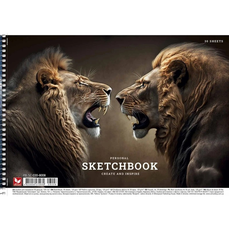Альбом для малювання PB-SC-030-8008-1 спіраль 30 аркушів