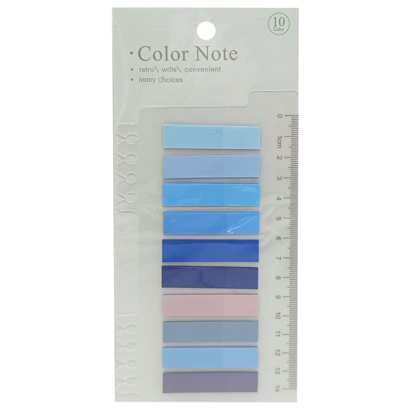 Закладка з лінійкою 2 в 1 "stick Notes" Р80-2 різнокольорові
