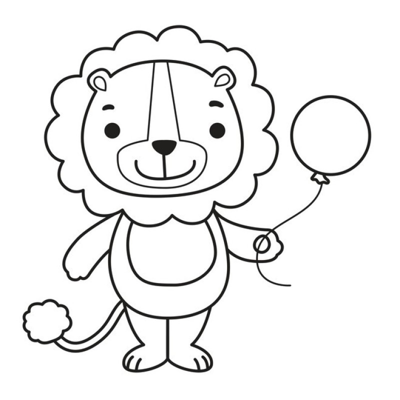 Дитяча розфарбовка для малюків "Лев" 403464, 8 сторінок