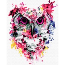 Картина по номерам. Brushme "Сова в красках" GX26136