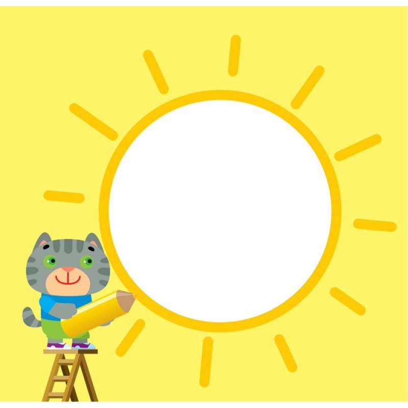 Дитяча розмальовка з кольоровим контуром "Котик" 403587, 8 сторінок