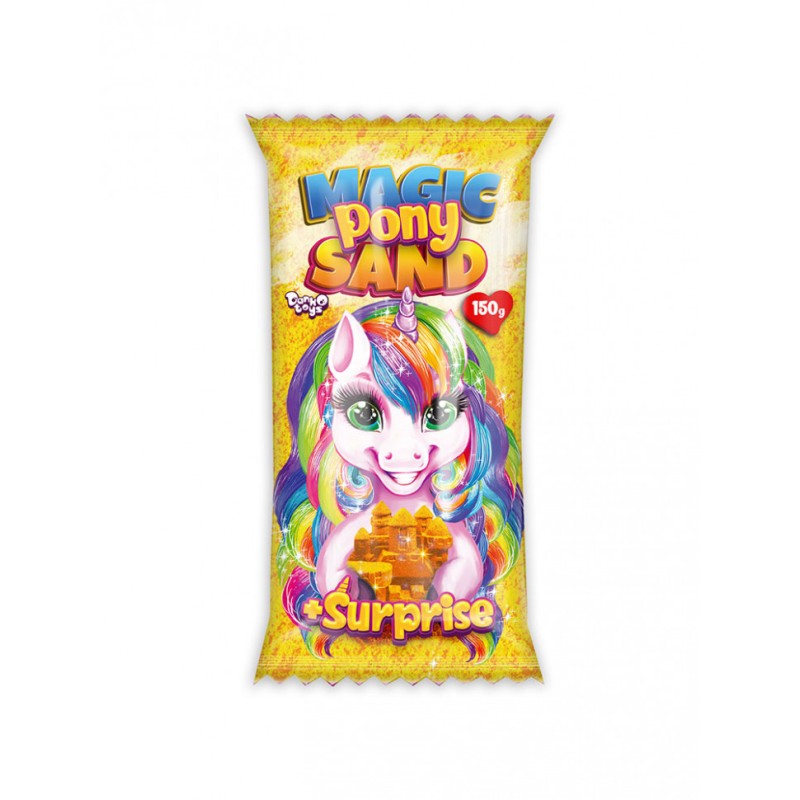 Набір для творчості "Кінетичний пісок "Magic Pony Sand" MPS-01-01, 150 г Жовтий