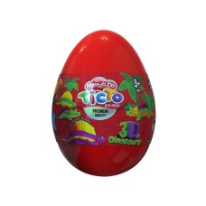 Набір креативної творчості "Тісто для ліплення Master Do" Dinosaurs EGGS ТМD-08-01U  Червоний