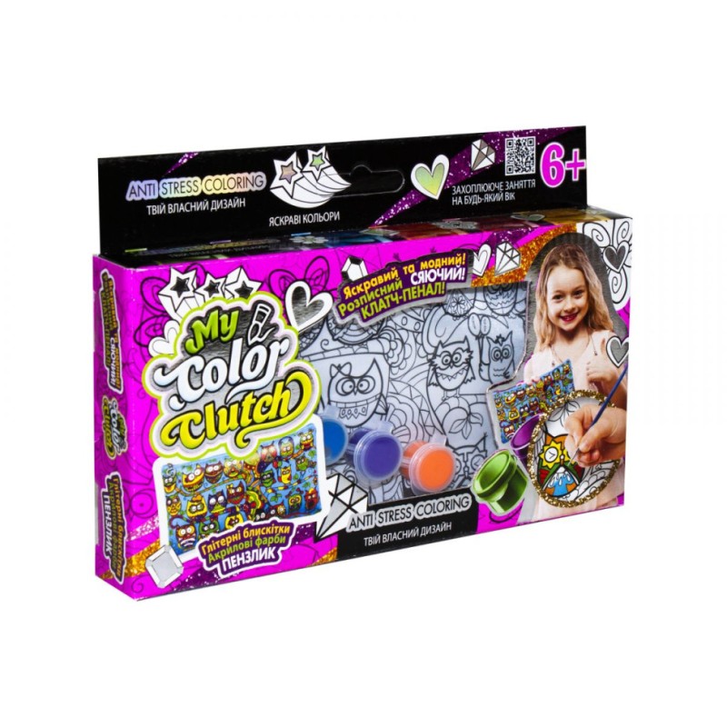 Пенал розмальовка "My color Clutch" Danko Toys CCL-01-01U Сови