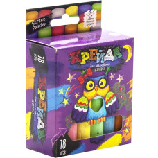 "Мел для рисования на асфальте" тонкая 18 шт Укр MEL-02-04U