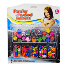 Набір бісеру TX1134A, дерев'яні намистини, гумка  TX1134A