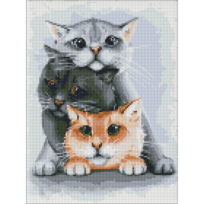 Алмазна мозаїка "Маленькі улюбленці" Ідейка AMO7134 30х40 см