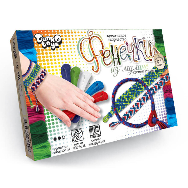 Набір креативної творчості "Фенечки" Danko Toys FIM-01-01-08 з муліне Вид 7