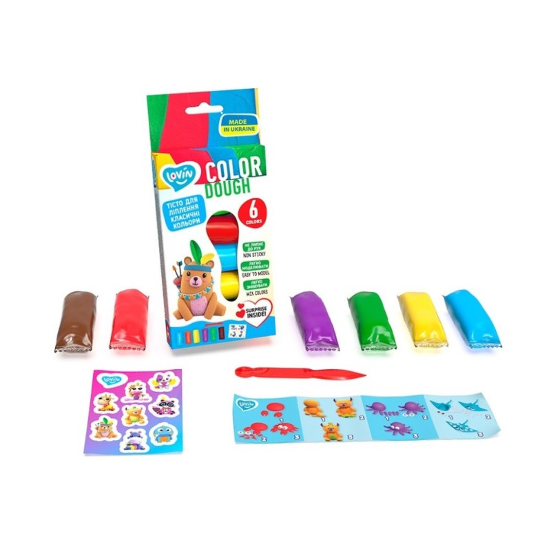 Набір тіста для ліплення "Classic Assorted" TM Lovin 41196, 6 кольорів