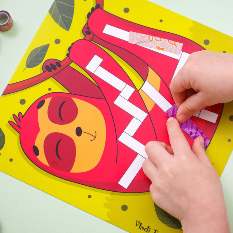 Набір для творчості Sticky strips "Лама" Vladi Toys VT4433-04 Укр