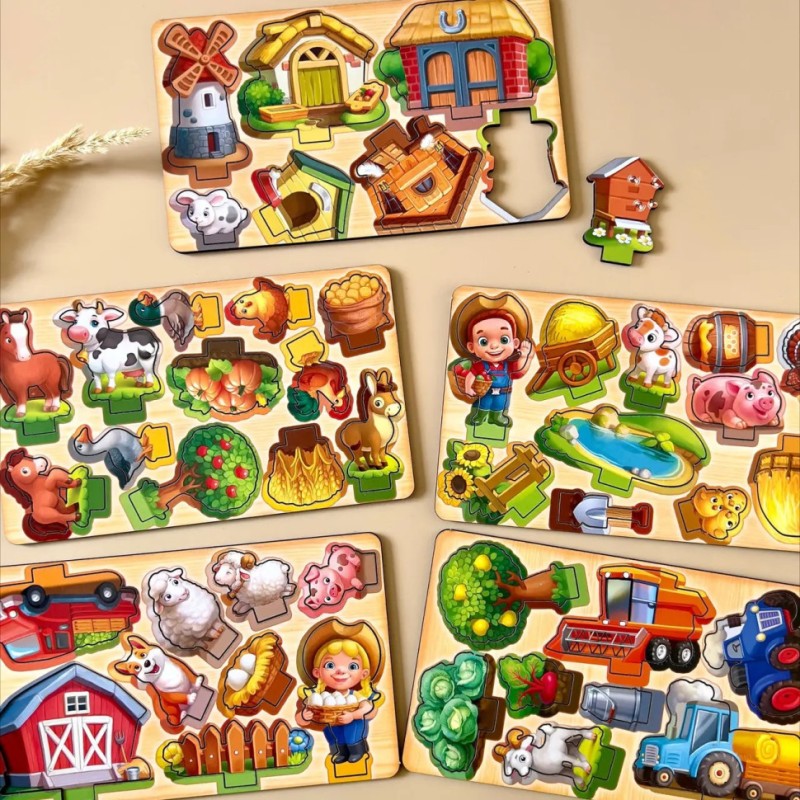 Настільна розвиваюча гра "Панорама: ферма" Ubumblebees (ПСФ130) PSF130 з картками