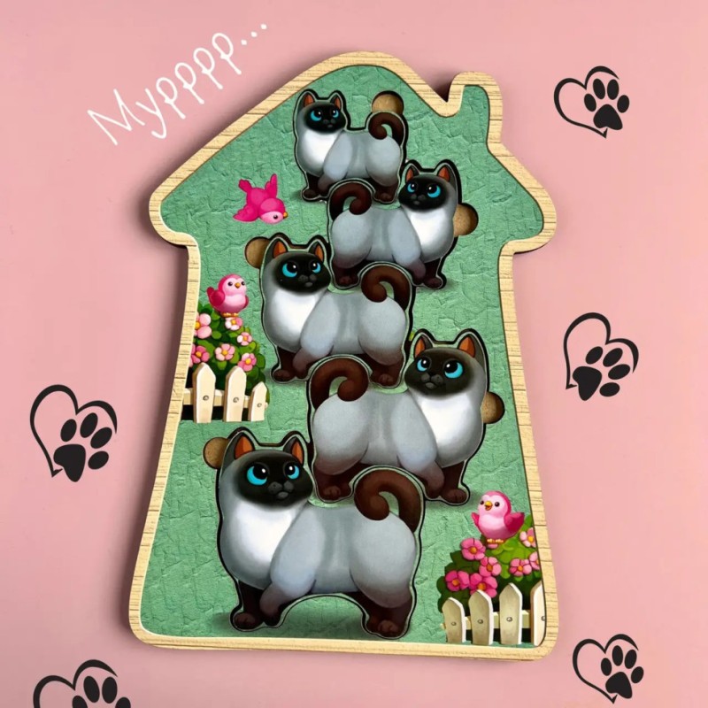 Настільна гра-сортер "Веселі котики"Ubumblebees (ПСФ066) PSF066 більше-менше