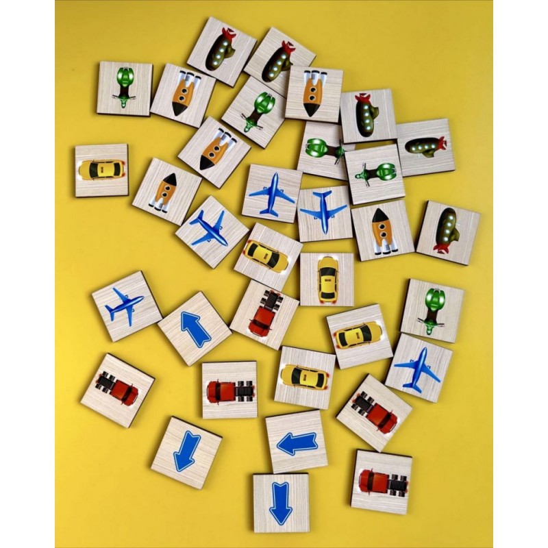 Дерев'яна настільна гра "Вкажіть напрямок - 1" Ubumblebees (ПСФ006) PSF006 пазл-сортер