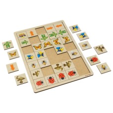 Деревянная настольная игра "Укажите направление – 2" Ubumblebees (ПСФ007) PSF007 пазл-сортер