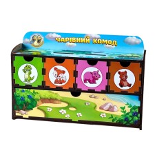 Дерев'яна настільна гра "Тварини" Ubumblebees (ПСД011) PSD011 сортер-комодик