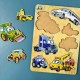 Дерев'яний пазл-вкладиш "Машинки-великий" Ubumblebees (ПСД058) PSD058, 7 елементів