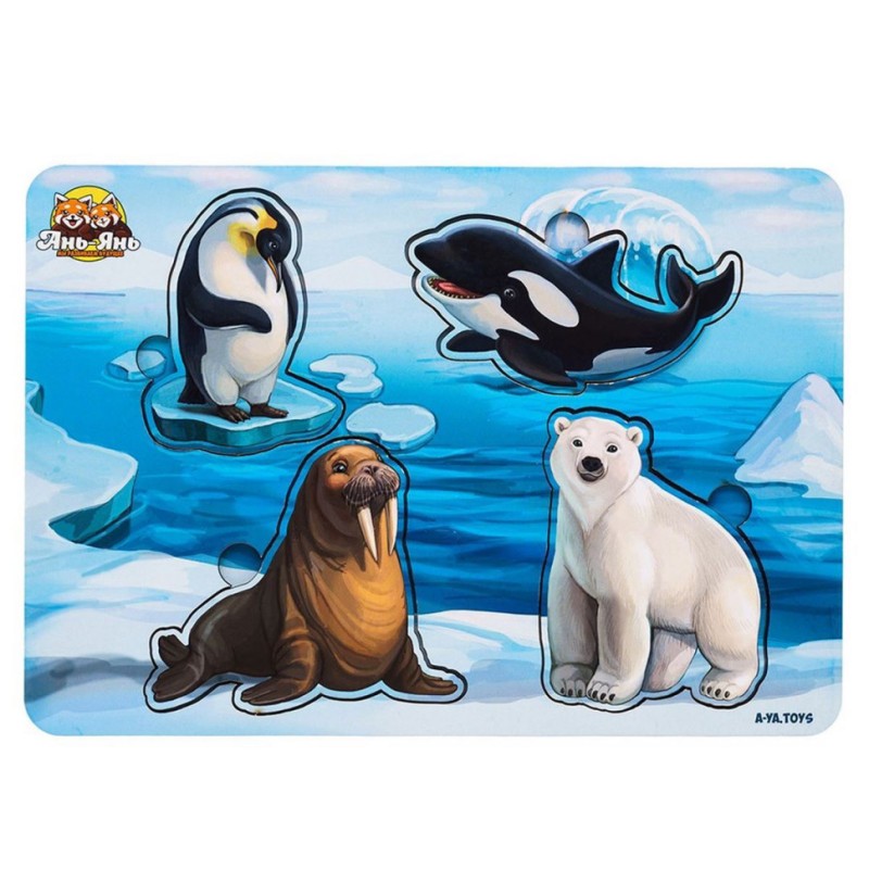 Дерев'яний пазл-вкладиш "Арктика" Ubumblebees (ПСД102) PSD102 мама та малюк