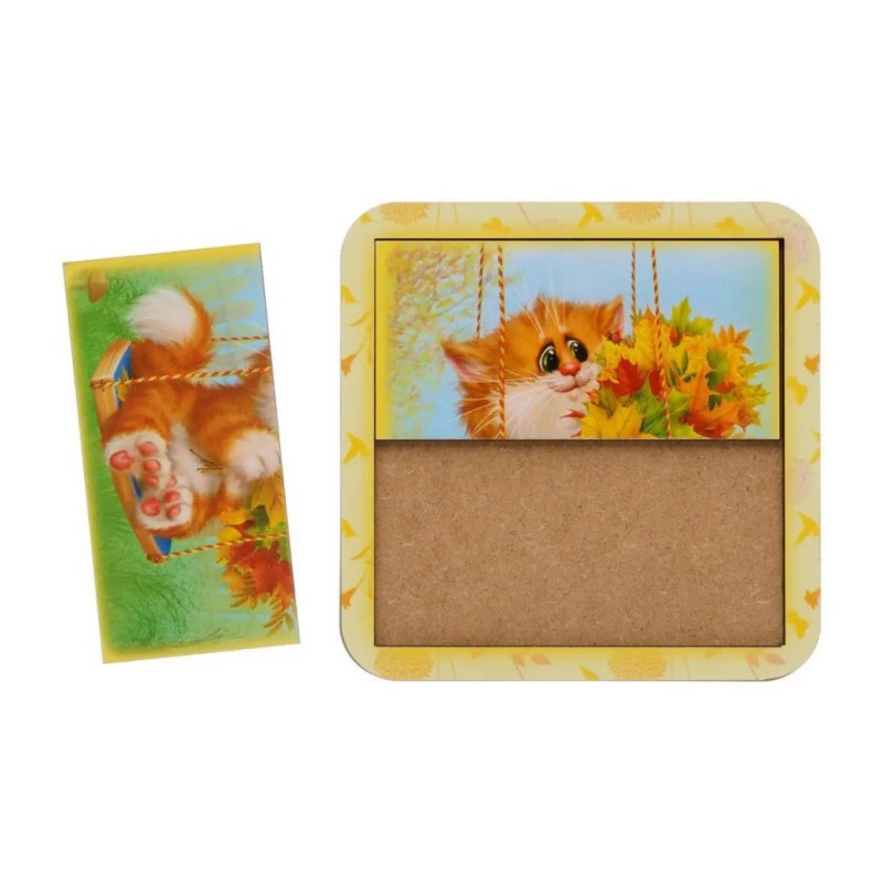 Дерев'яний пазл-вкладиш "Котик - 2" Ubumblebees (ПСД113) PSD113 розрізний